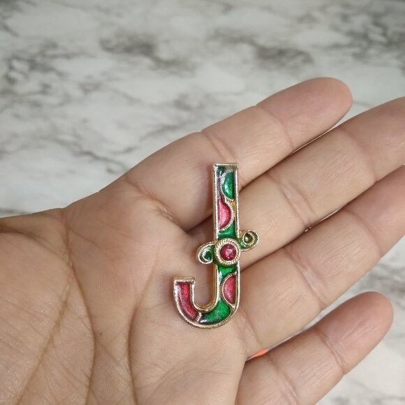 Christmas Multicolor Vintage 80s Candy Cane 1.5  Brooche - Picture 2 of 6